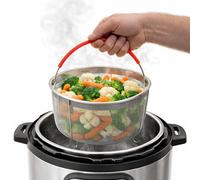 Original Salbree Steamer Basket for 3qt Instant Pot Accessories, Stainless Steel Strainer and Insert fits IP Insta Pot, Instapot 3qt, Other Pressure Cookers and Pots, Premium Silicone Handle