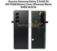 Original Samsung Fold 3 5G F926B Battery Cover +Cam Lens +Adhesive Phantom Black