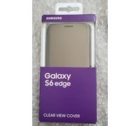 Original Samsung Galaxy S6 edge Clear View Case cover Gold