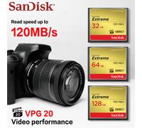 Original SanDisk Extreme Compact Flash Memory CF Storage Card 32GB 64GB 128GB Read speed Up to 120MB/s squared UDMA 7 for Camera