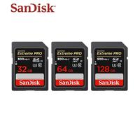 Original SanDisk Extreme Pro SD Memory Card Max 300MB/s UHS-II Flash Storage Card SDXC 64GB 128GB SDHC 32GB SD Card For Camera