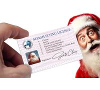 Original Santa Claus Lost Flying/Driving Licence, Plastic Sleigh ID Decoration, UK Driving Licence Style, Christmas Eve Box Filler #1209