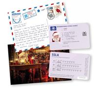 Original Santa Claus Lost Flying Licence + Postcard From Santa | Plastic Sleigh ID Decoration | UK Driving License Style | Great Christmas Eve Box Filler | Xmas Day Surprise From Father Christmas