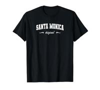Original Santa Monica California Retro Hometown Name Value Graphic T-Shirt, Men, Black, XL