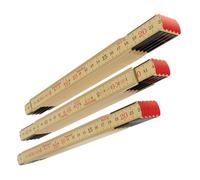 Original Schwedenmeter® 3 pcs I Folding Rule 2m Made of White Birch I Made in Sweden I Folding metre with Joints of Swedish Steel I High-Quality Pocket Rule I EU Class 3 I Hultafors I 100012