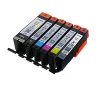 Original Setup Ink Cartridges PGI-570 CLI-571 compatible with Printer Canon Pixma - Set Of 6 with Grey, XL