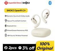 Original SHOKZ OpenFit 2+ T921 Open-Ear Ear-hook Headphones Dolby Audio Wireless Charging Bluetooth5.4 Earphones Running Earbuds Black