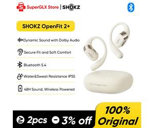 Original SHOKZ OpenFit 2+ T921 Open-Ear Ear-hook Headphones Dolby Audio Wireless Charging Bluetooth5.4 Earphones Running Earbuds Black