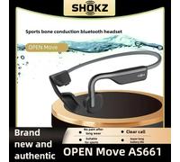 Original SHOKZ OpenMove S661 Bone Conduction Earphone IP55 Water-Resistant Wireless Headset Bluetooth 5.1 Sport Earbuds Open-Ear Grey