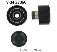 Original SKF Deflection/Guide Pulley Ribbed Belt VKM 33060 for Citroën Ford