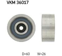 Original SKF Deflection/Guide Pulley Ribbed Belt VKM 36017 for Opel Renault