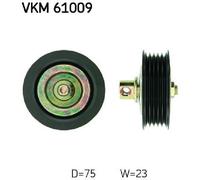 Original SKF Deflection/Guide Pulley Ribbed Belt VKM 61009 for Toyota