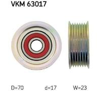 Original SKF Deflection/Guide Pulley Ribbed Belt VKM 63017 for Honda