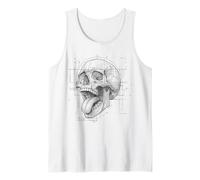 Original Skull Modern Rock Fun Black and White Tank Top