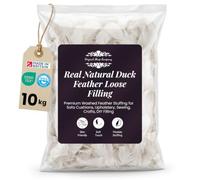 Original Sleep Company 10 KG Real Natural Duck Feather Loose Filling For Cushions Pillows and Stuffing Toys, Sofas and Crafts, 5-6cm Length Loose Washed