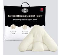 Original Sleep Company Batwing Pillow Cover Cream - Polycotton Cushion Cover, Orthopaedic Support Back Support Pillow Case with Hidden Zip, Decorative Sofa & Bed Throw Pillow, Made in Britain