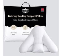 Original Sleep Company Batwing Pillow Cover White - Polycotton Cushion Cover, Orthopaedic Support Back Support Pillow Case with Hidden Zip, Decorative Sofa & Bed Throw Pillow, Made in Britain