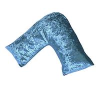 Original Sleep Company Crushed Marble Velvet V Shaped Pillowcase (Aqua)