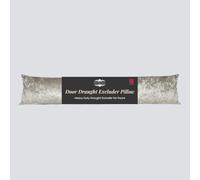 Original Sleep Company Door Draught Excluder Luxury Crushed Velvet Draft Sausage for Door Wind Stopper Draft Excluder for Doors Home Improvement Accessories 85cm x 20cm (33" x 8") Silver