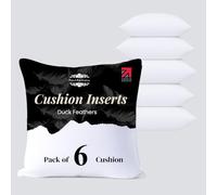 Original Sleep Company Duck Feather Cushion Inserts 15x15 Inch (38x38 cm) 6 Pack - Cotton Cushion Pads Soft & Plump, Sofa Cushion Fillers & Decorative Throw Pillow Inserts for Couch Bed