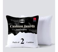 Original Sleep Company Duck Feather Cushion Inserts 16x16 Inch (40x40 cm) 2 Pack - Cotton Cushion Pads Soft & Plump, Sofa Cushion Fillers & Decorative Throw Pillow Inserts for Couch Bed