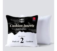 Original Sleep Company Duck Feather Cushion Inserts 18x18 Inch (45x45 cm) 2 Pack - Cotton Cushion Pads Soft & Plump, Sofa Cushion Fillers & Decorative Throw Pillow Inserts for Couch Bed