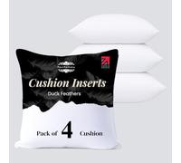Original Sleep Company Duck Feather Cushion Inserts 20x20 Inch (50x50 cm) 4 Pack - Cotton Cushion Pads Soft & Plump, Sofa Cushion Fillers & Decorative Throw Pillow Inserts for Couch Bed