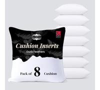 Original Sleep Company Duck Feather Cushion Inserts 24x24 Inch (60x60 cm) 8 Pack - Cotton Cushion Pads Soft & Plump, Sofa Cushion Fillers & Decorative Throw Pillow Inserts for Couch Bed