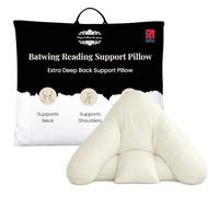 Original Sleep Company Orthopaedic Batwing Pillow - Reading Back Support Pillow with Hollowfibre Filling, Polycotton Pillowcase, Lumbar & Neck Support Cushion, Machine Washable, Made in Britain