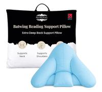 Original Sleep Company Orthopaedic Batwing Pillow - Reading Back Support Pillow with Hollowfibre Filling, Polycotton Pillowcase, Lumbar & Neck Support Cushion, Machine Washable, Made in Britain
