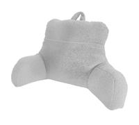 Original Sleep Company Teddy Fleece Reading Support Cushion Back Support Hollowfibre Filling Cosy Snuggle Cushion Armchair, Teddy Pillow with Arms Bed Seat for Relaxing Working (50X75 CM, Dove Grey)