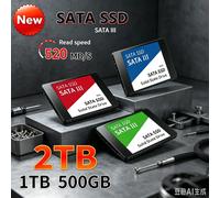 Original Solid State Drive 1TB High Speed SSD Hard Drive, SATA3 2.5 Inch Internal SSD Drive TLC 500MB/S for Laptop and Desktop Green-500GB