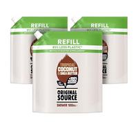 Original Source Coconut and Shea Butter Shower Gel with 100% Natural Fragrance, Vegan Shower Gel, Paraben Free Body Shower Wash, Multipack of 3 x 1000ml