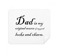Original Source Dad Festival Quote Phone Screen Cleaner Glasses Cleaning Cloth 2pcs Suede Fabric