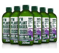 Original Source I'm Plant Based Lavender & Rosemary Shower Gel, 100% Natural Fragrance, Vegan, Cruelty Free Body Wash, Bulk Buy, Pack of 6 x 335ml