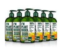 Original Source I'm Plant Based Lemongrass & Sweet Orange Hand Wash, 100 Percent Natural Fragrance, Vegan, Cruelty Free, Bulk Buy, Pack of 6 x 335ml