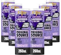 Original Source Lavender Shower Gel – 100% Natural Fragrance, Vegan – Pack of 6 x 250 ml