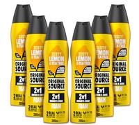 Original Source Lemon & Tea Tree 2 in 1 Shower and Shave Foam (Pack of 6)|100 Percent Natural Fragrance | Vegan, Cruelty Free, Paraben Free|Bulk Buy, 6 x 200ml