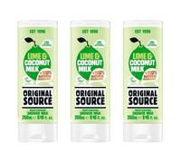 Original Source Lime & Coconut Milk Moisturising Shower Milk, 100% Natural Fragrance, Vegan, 250ml, 3 Pack