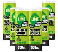 Original Source Lime Shower Gel, 100 Percent Natural Fragrance, Vegan, Cruelty Free, Paraben Free, Bulk Buy, Pack of 6 x 500 ml