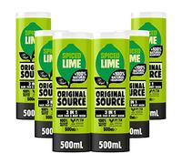 Original Source Mens 3in1 Spiced Lime Shower Gel, 100 Percent Natural Fragrance, Vegan, Cruelty Free, Paraben Free, Bulk Buy, Pack of 6 x 500 ml