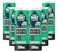 Original Source Mint and Tea Tree Shower Gel, 100 Percent Natural Fragrance, Vegan, Cruelty Free, Paraben Free, Bulk Buy, Pack of 6 x 250 ml