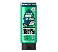 Original Source Mint & Tea Tree Shower Gel, 100 Percent Natural Fragrance, Vegan, Cruelty Free, Paraben Free, Large Bottle, 750 ml