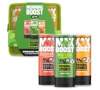Original Source Morning Boost Gift Set with Guarana & Grapefruit, Matcha & Lemongrass and Ginger & Yuzu Shower Gels, 100% Natural Fragrance, Vegan Body Wash Gift Set with Wash Bag