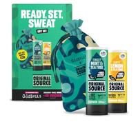Original Source Ready, Set, Sweat Gift Set with Mint & Tea Tree and Lemon & Tea Tree Shower Gels, 100% Natural Fragrance, Vegan Body Wash Gift Set with Oddballs Towel and £5 Voucher