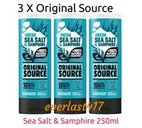 Original Source Sea Salt & Samphire Body Wash 100% Natural Fragrance 3x250ml