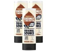 Original Source Shower Gel 100% Natural Fragrance, Vegan, Cruelty Free, Paraben Free (3 Packs, Tropical Coconut & Shea Butter)