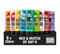 Original Source Shower Gel Variety Pack 6 x 250ml - Mix & Match Bundle - Assorted Fragrances - Body Wash Collection - Any 6 Bottles Selected From Available Range.