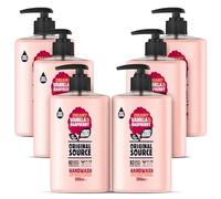 Original Source Vanilla Milk and Raspberry Handwash with 100% Natural Fragrance, Vegan Handwash, Antibacterial, Natural Moisturisers, Multipack of 6 x 300 ml