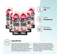 Original Source Vanilla Milk and Raspberry Shower Gel, 100 Percent Natural Fragrance, Vegan, Cruelty Free, Paraben Free, Bulk Buy, Pack of 6 x 500 ml